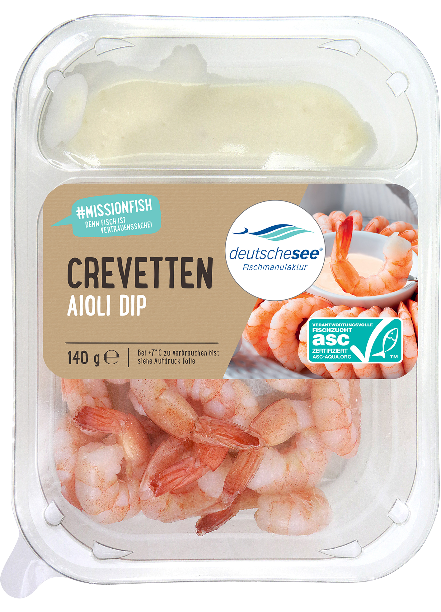 Crevetten mit Aioli-Dip