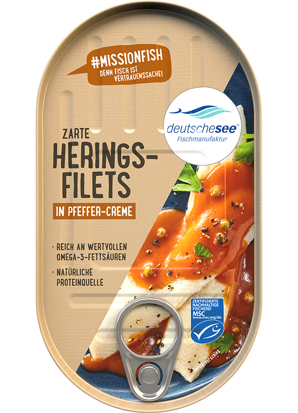 Heringsfilet in Pfeffer-Creme