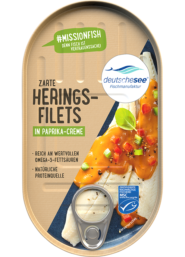 Heringsfilet in Paprika-Creme