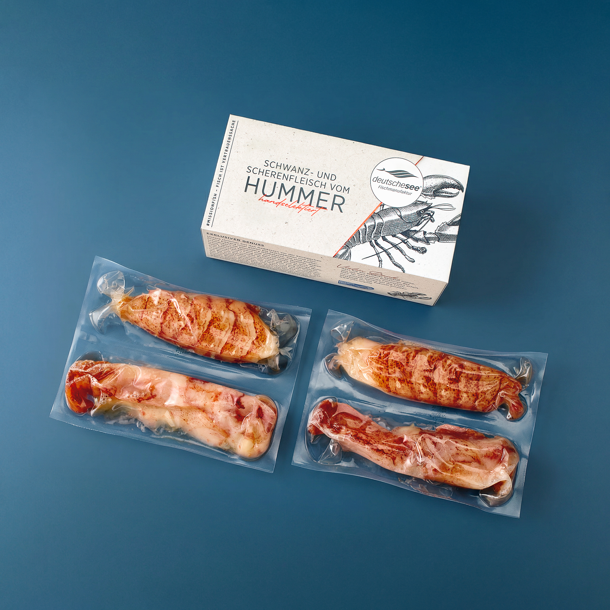 Hummerschwanz- und Scherenfleisch