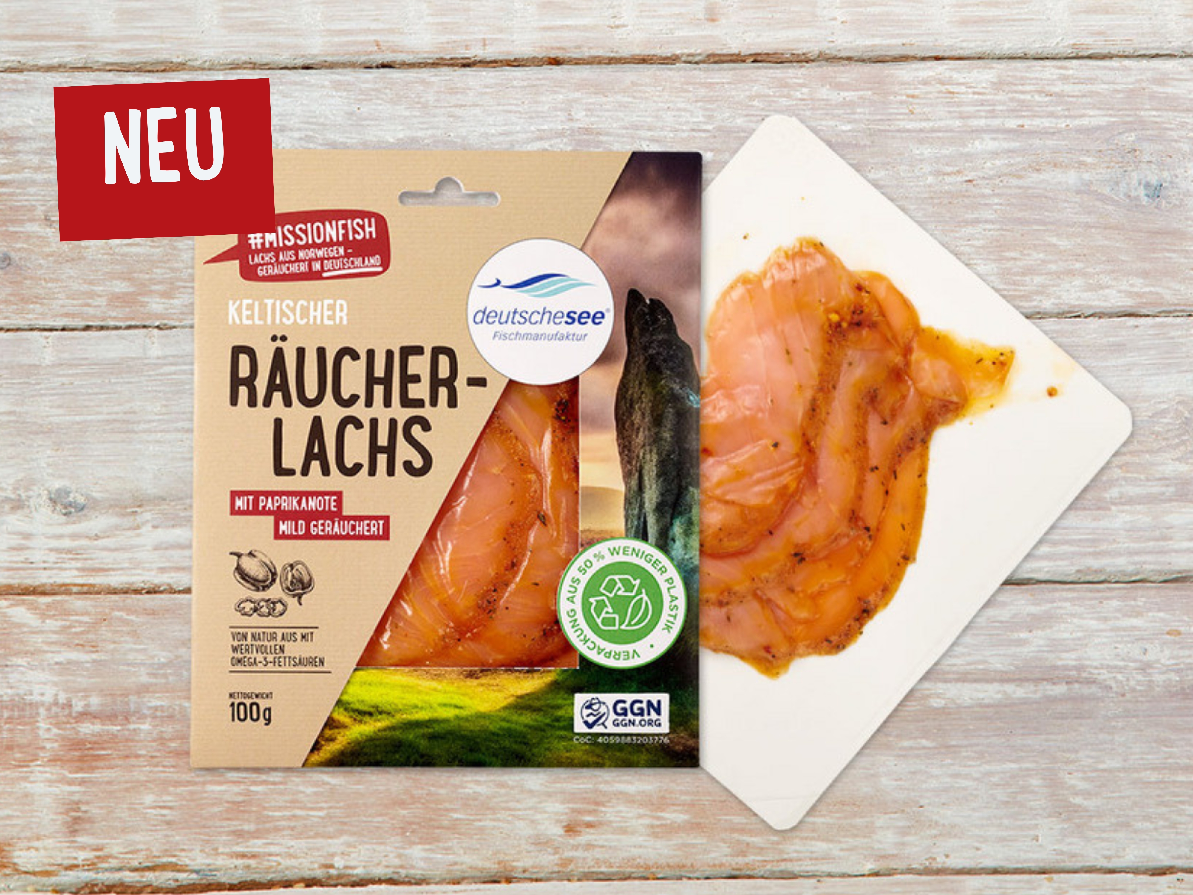 »Keltischer Räucherlachs« · Mit Paprikanote · 100g