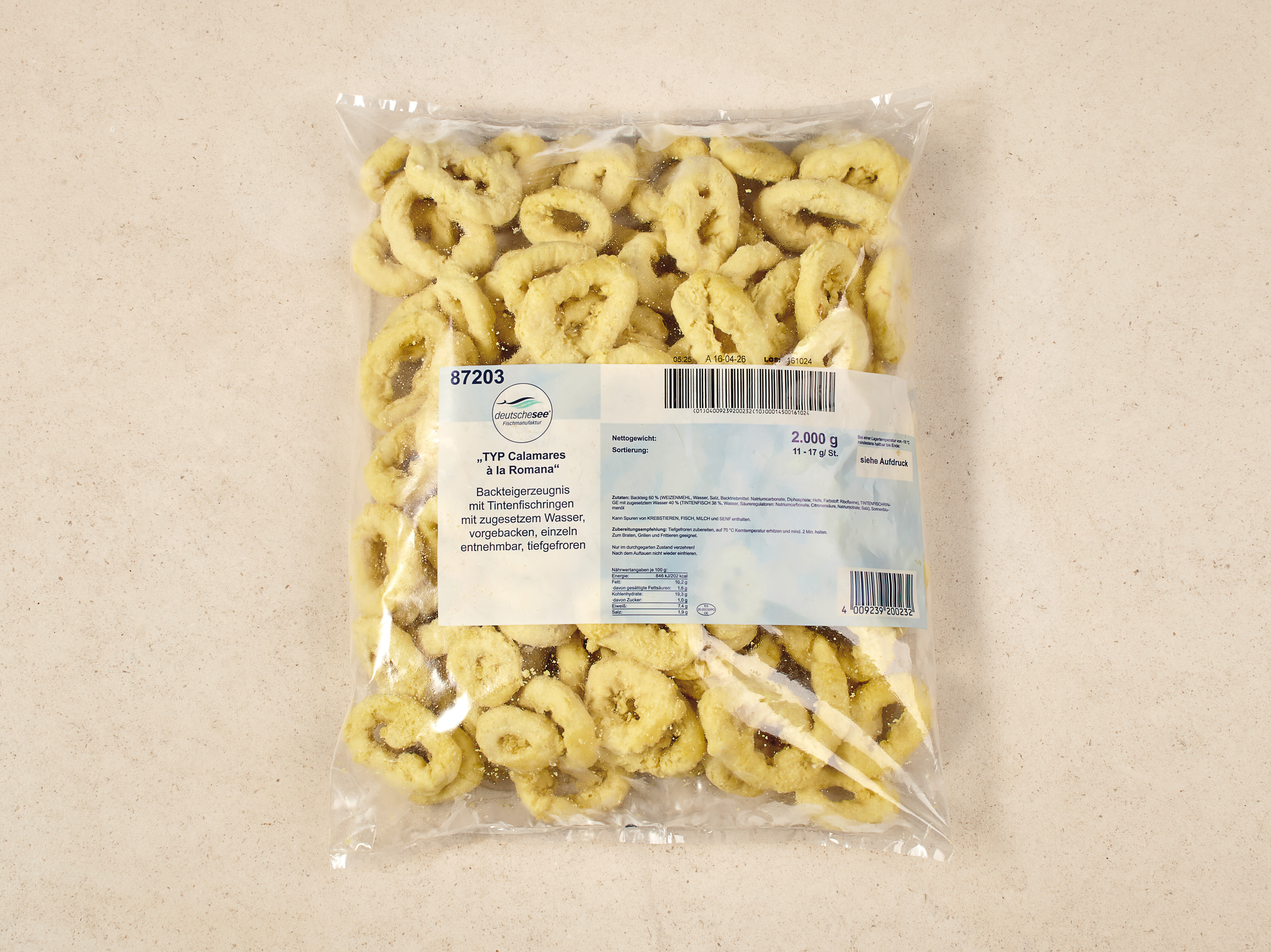 Knusperringe »TYP Calamares à la Romana« · 2kg Vorratspackung