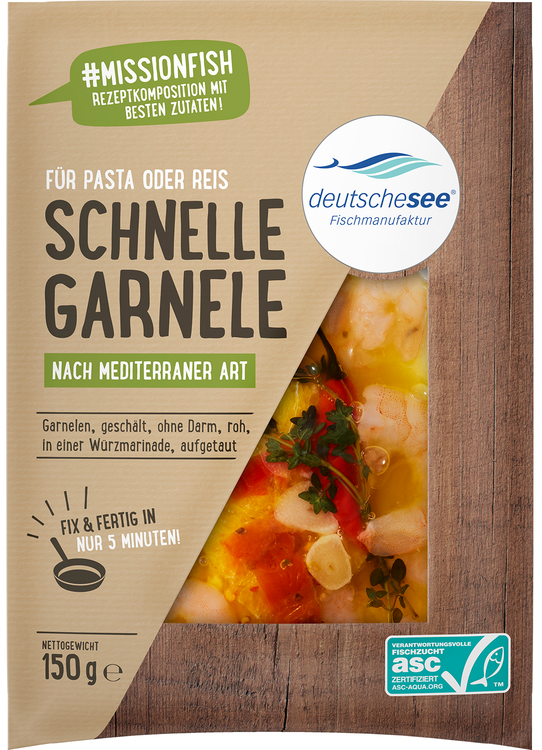 Schnelle Garnele nach Mediterraner Art