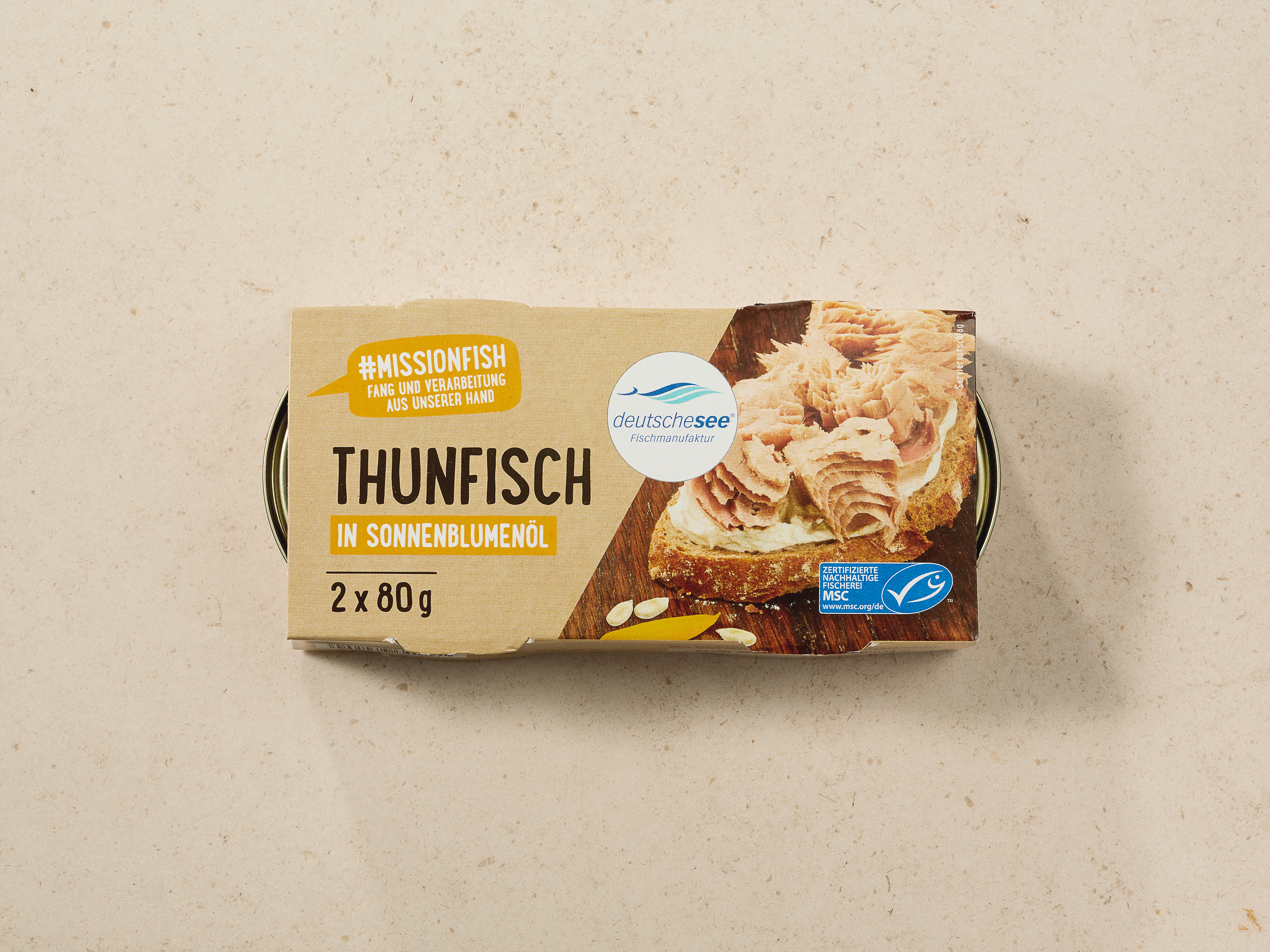 Deutsche See »Thunfisch in Sonnenblumenöl« · 2x 80g