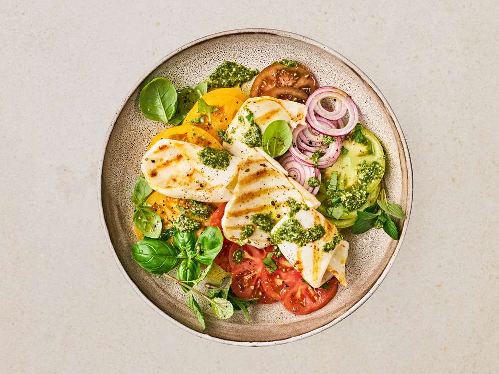 Rezept: Gegrillter Tintenfisch auf Tomatensalat Rezept: Gegrillter Tintenfisch auf Tomatensalat
