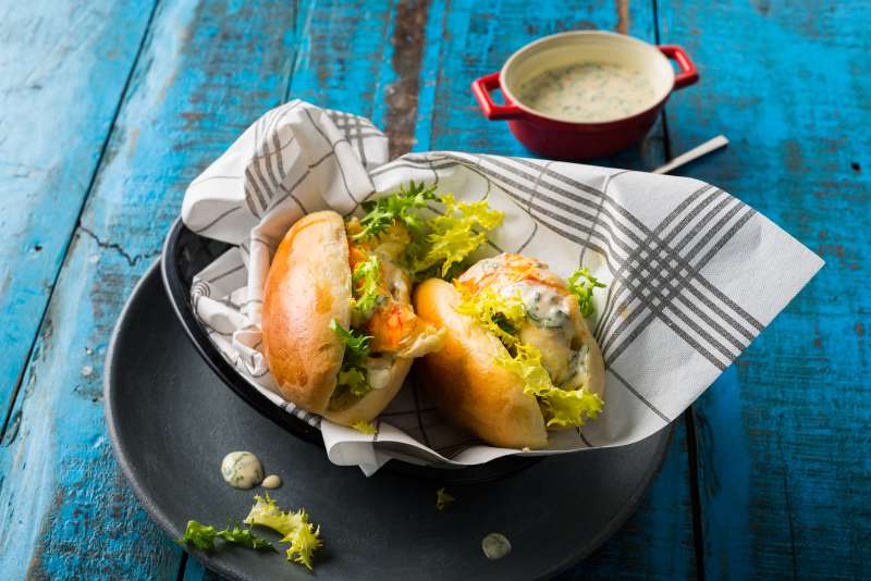 Gegrillte Languste im Brioche-Bun