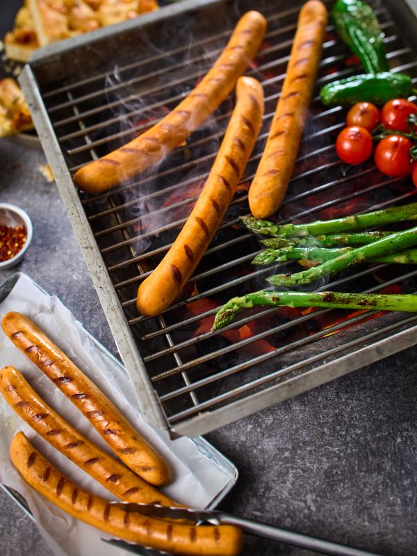 Lachsbratwurst „Parmesan“