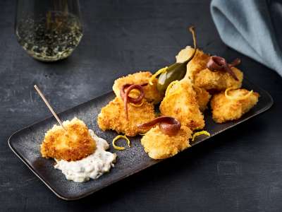Seeteufel-Schnitzelchen mit Remoulade