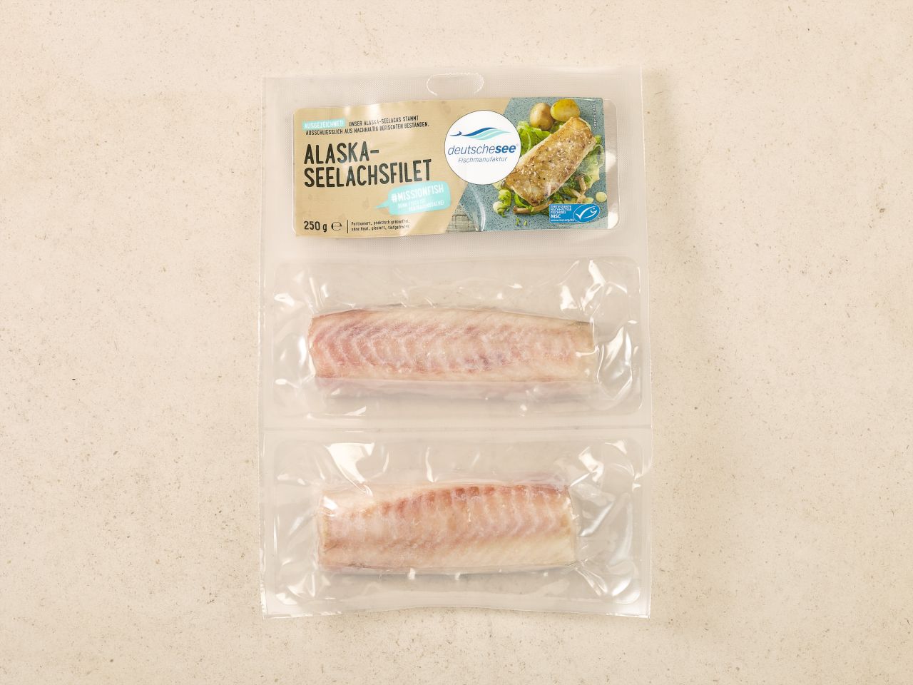 Alaska-Seelachsfilets · 2 Stück · TK