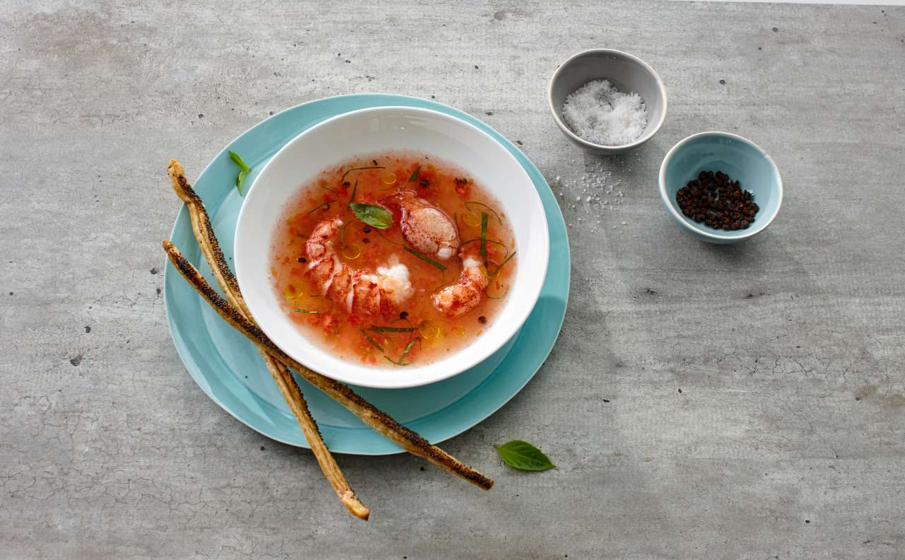 Rezept: Hummer in Tomatenessenz