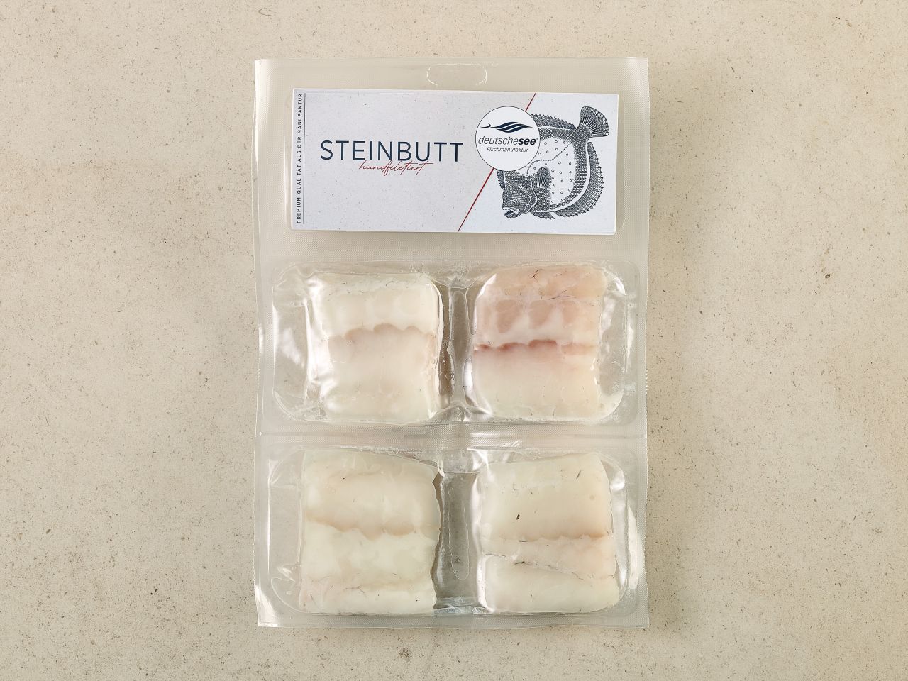 Steinbutt · Handfiletierte Portionen · TK Steinbutt · Handfiletierte Portionen · TK