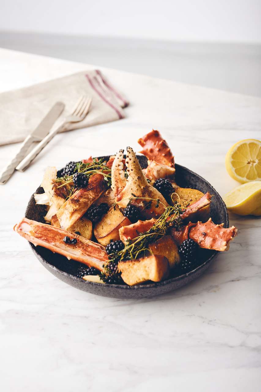 Königskrabbe in schmackhafter Begleitung Königskrabbe in schmackhafter Begleitung