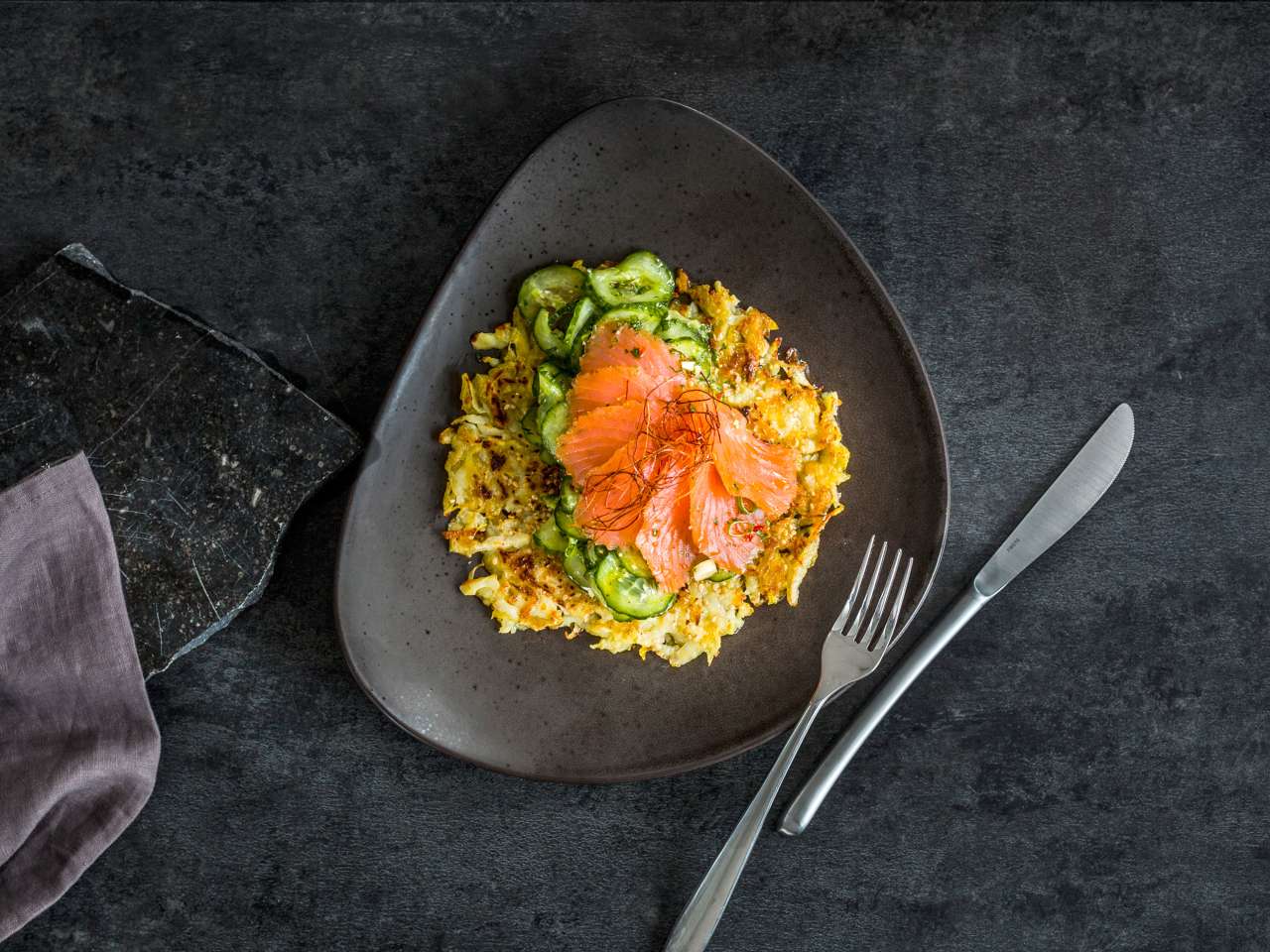 Rezept: Lachs Thai auf Kartoffelrösti