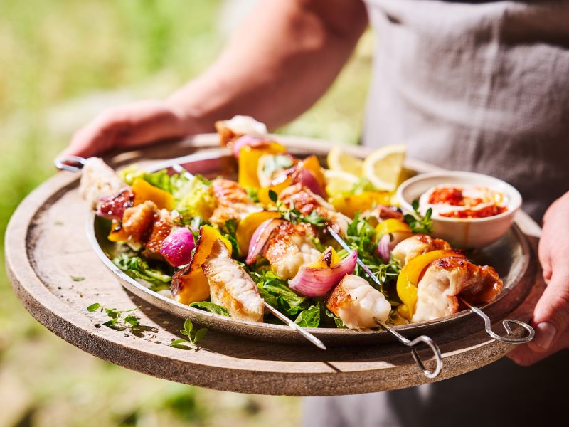Heiß auf Seafood-BBQ