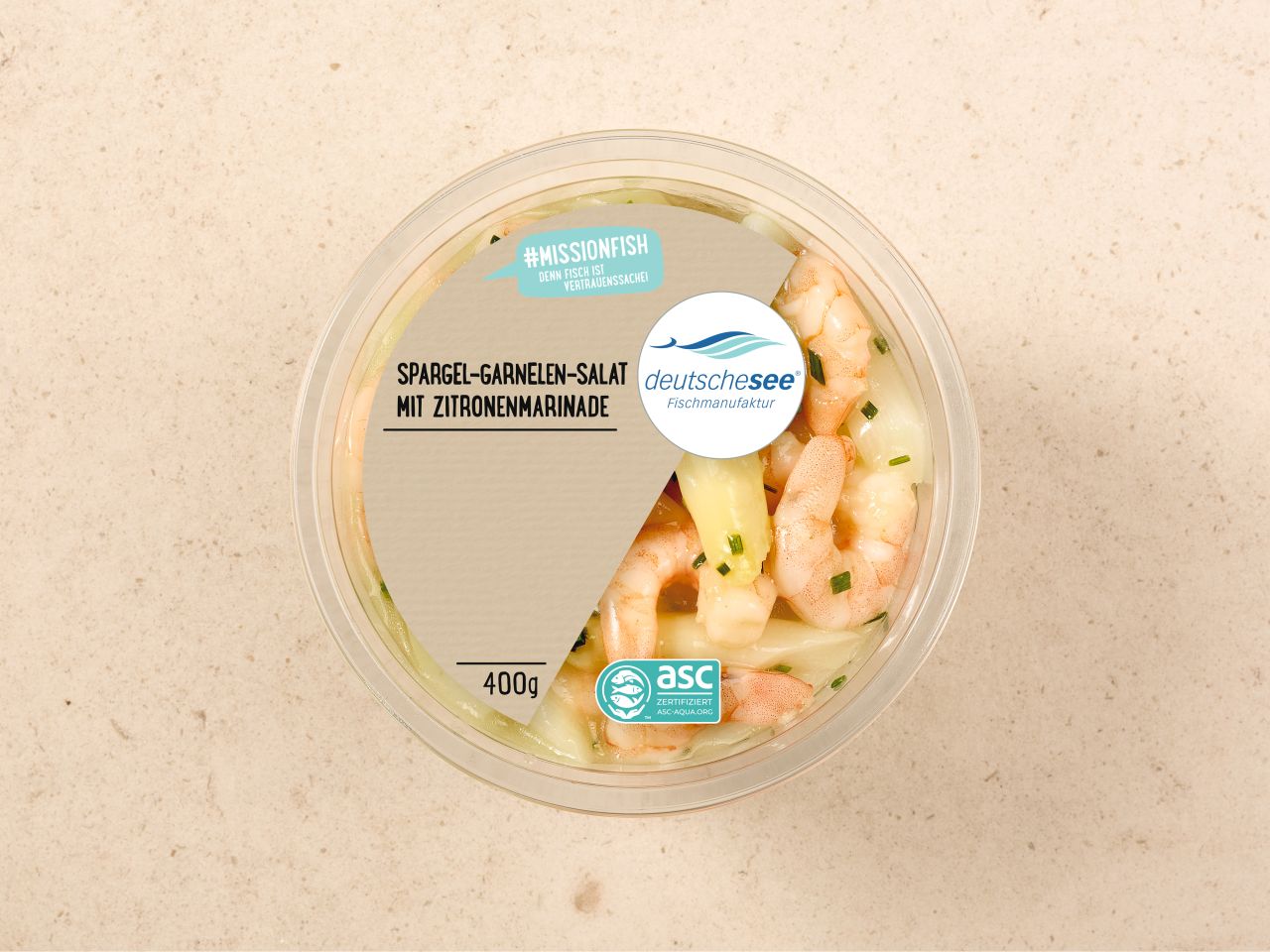 Spargel-Garnelen-Salat mit Zitronenmarinade · 400g