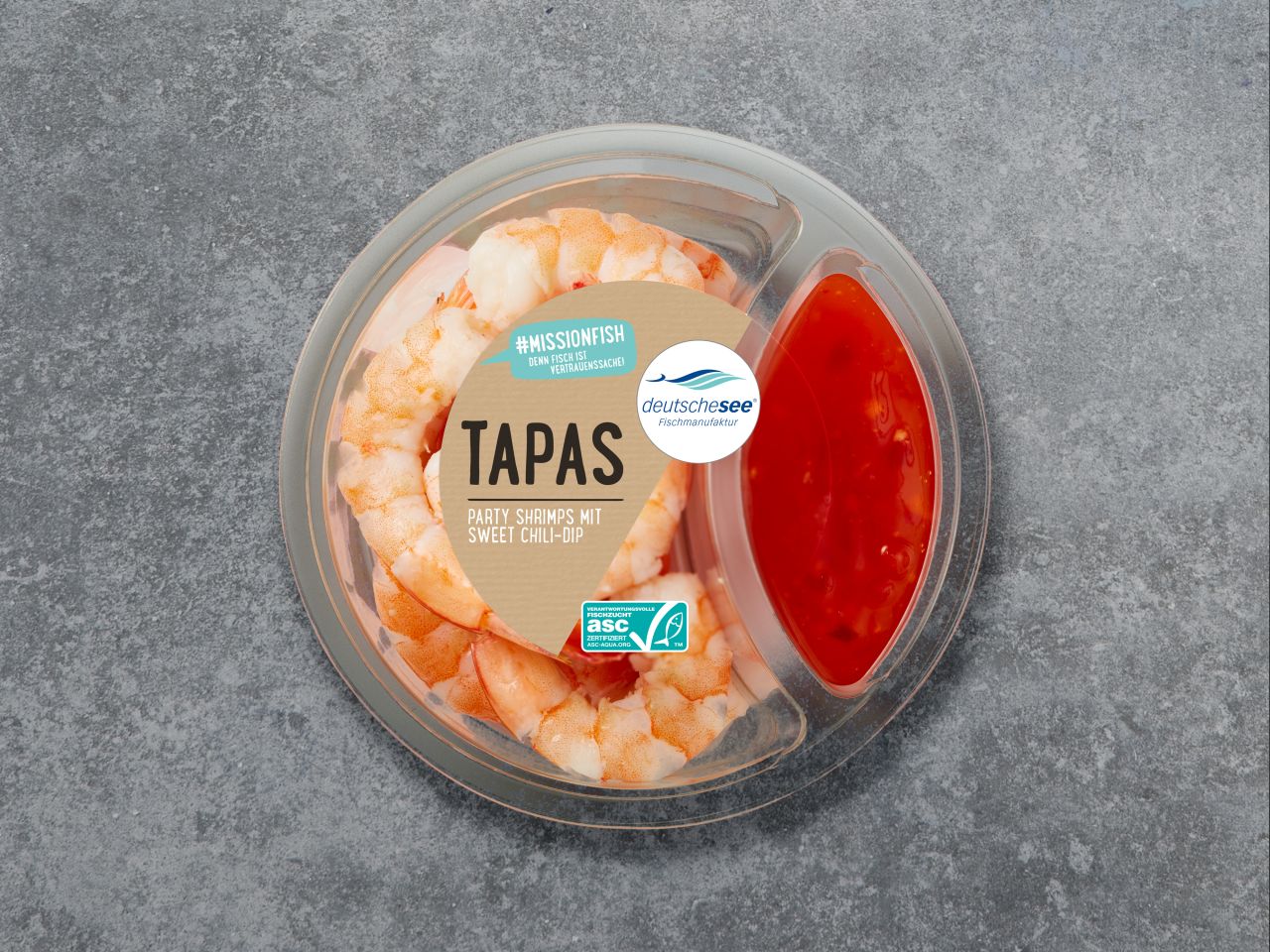 Tapas »Party Shrimps mit Sweet Chili-Dip«