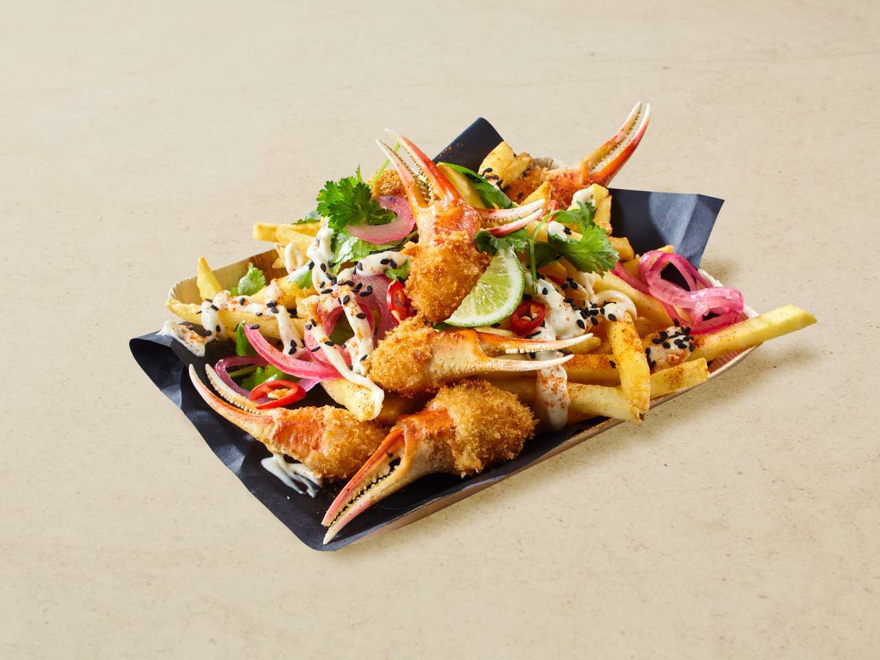 Fancy Fries mit Schneekrabbenscheren