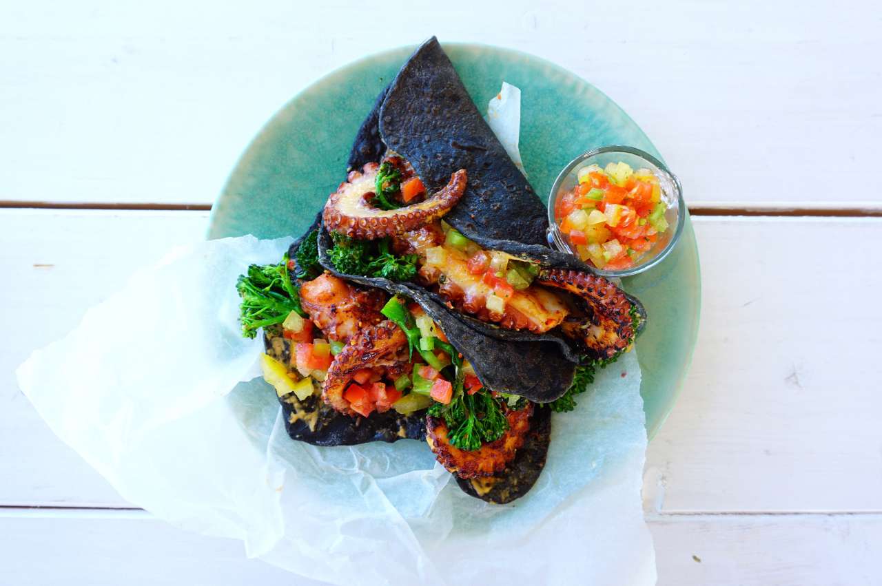 Kartoffel-Taco mit Pulpo Kartoffel-Taco mit Pulpo