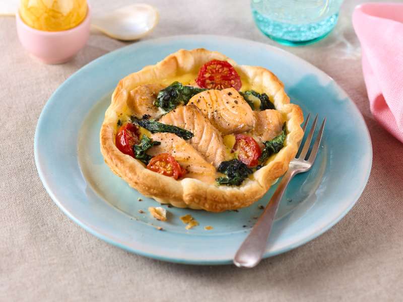 Lachs-Spinat-
Quiche