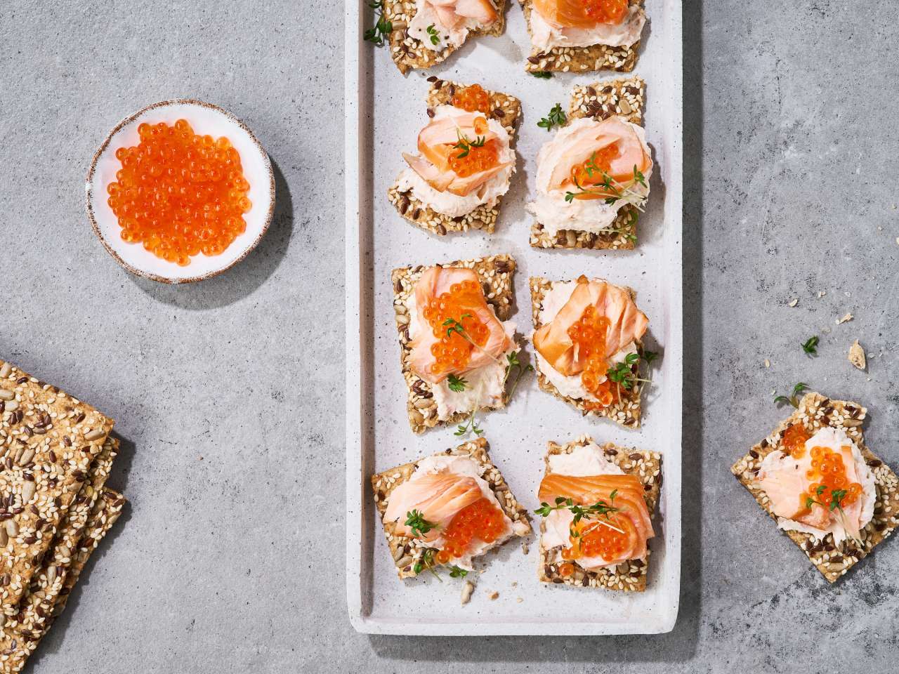 Lachs-Kaviar-Häppchen