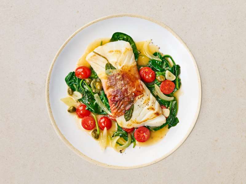 Kabeljaufilet à la Saltimbocca