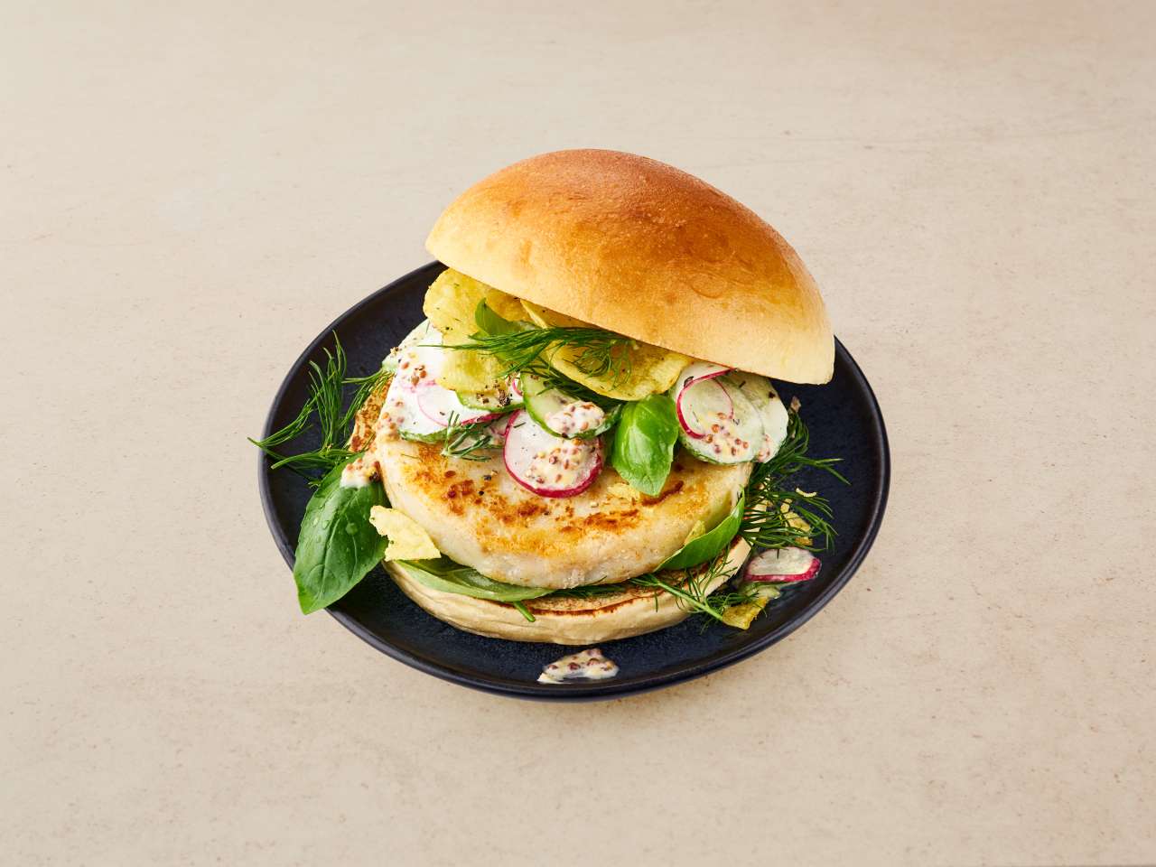 Kabeljau-Alaska-Seelachs Burger »Large«