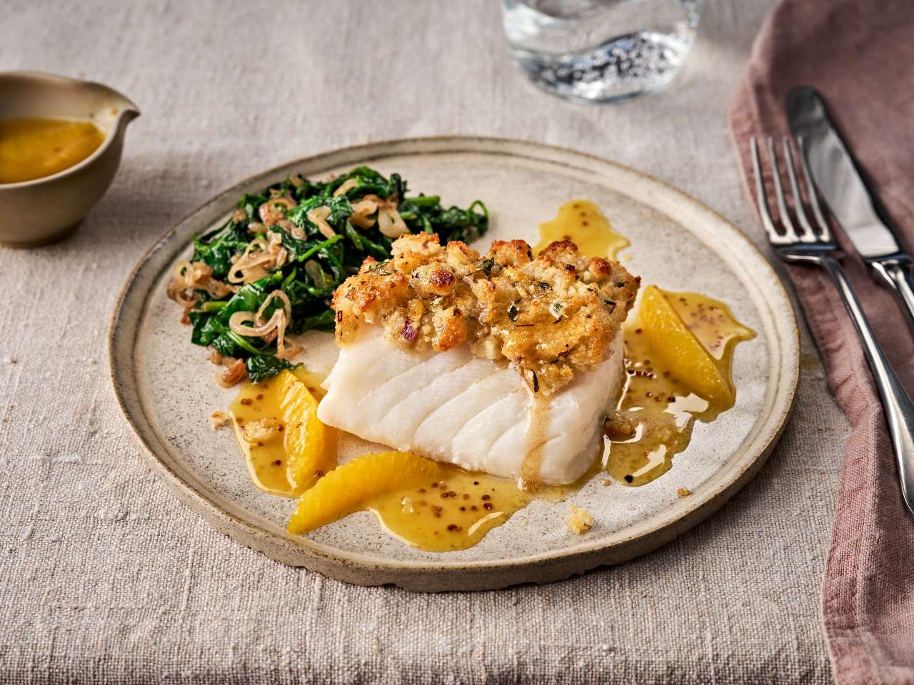 Rezept: Skrei à la Bordelaise mit Orangen-Buttersauce Rezept: Skrei à la Bordelaise mit Orangen-Buttersauce