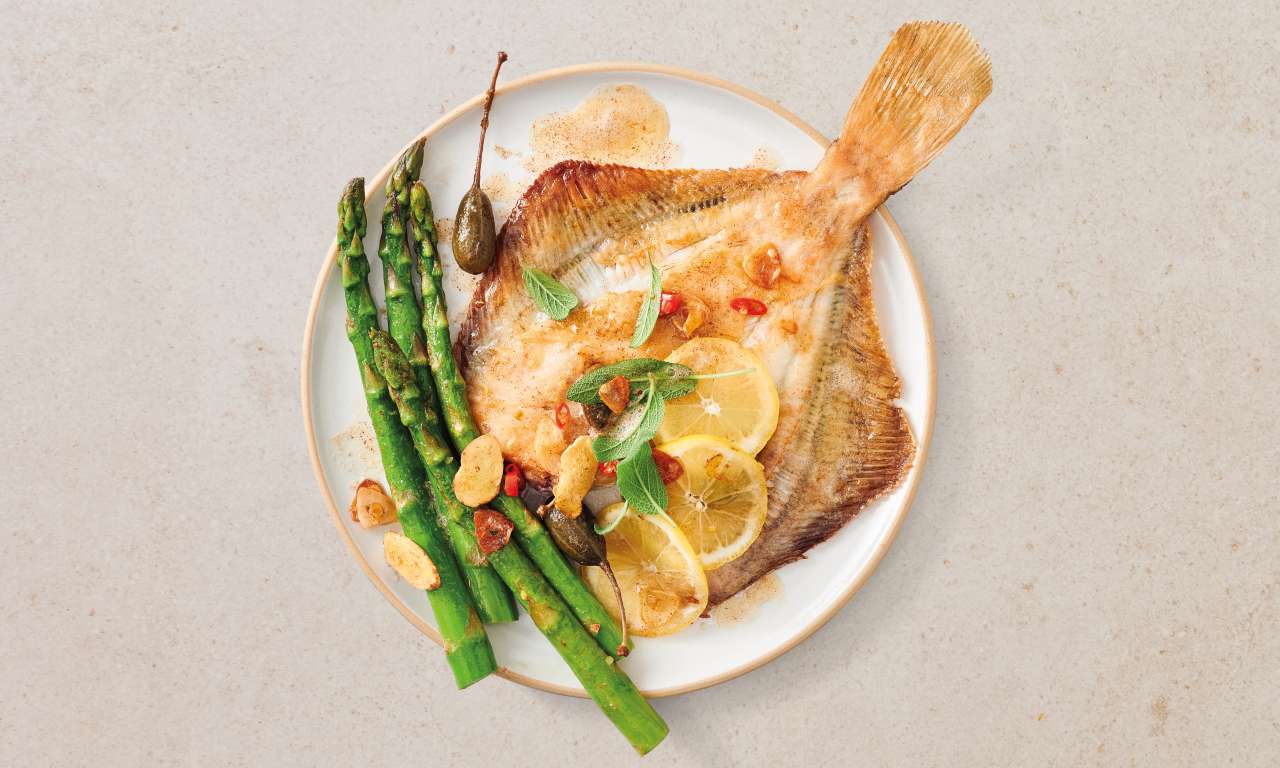 Rezept: Gebratene Scholle in spicy Ingwer-Butter Rezept: Gebratene Scholle in spicy Ingwer-Butter
