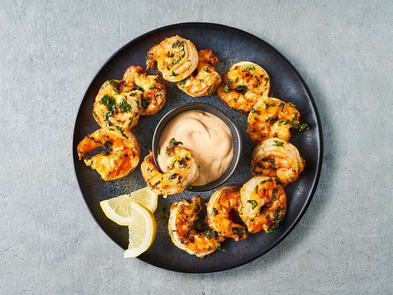 Schnelle Garnelen mit Knoblauch und Kräutern