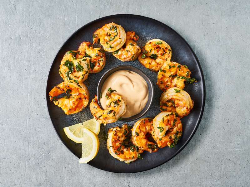 Schnelle Garnelen mit Knoblauch und Kräutern