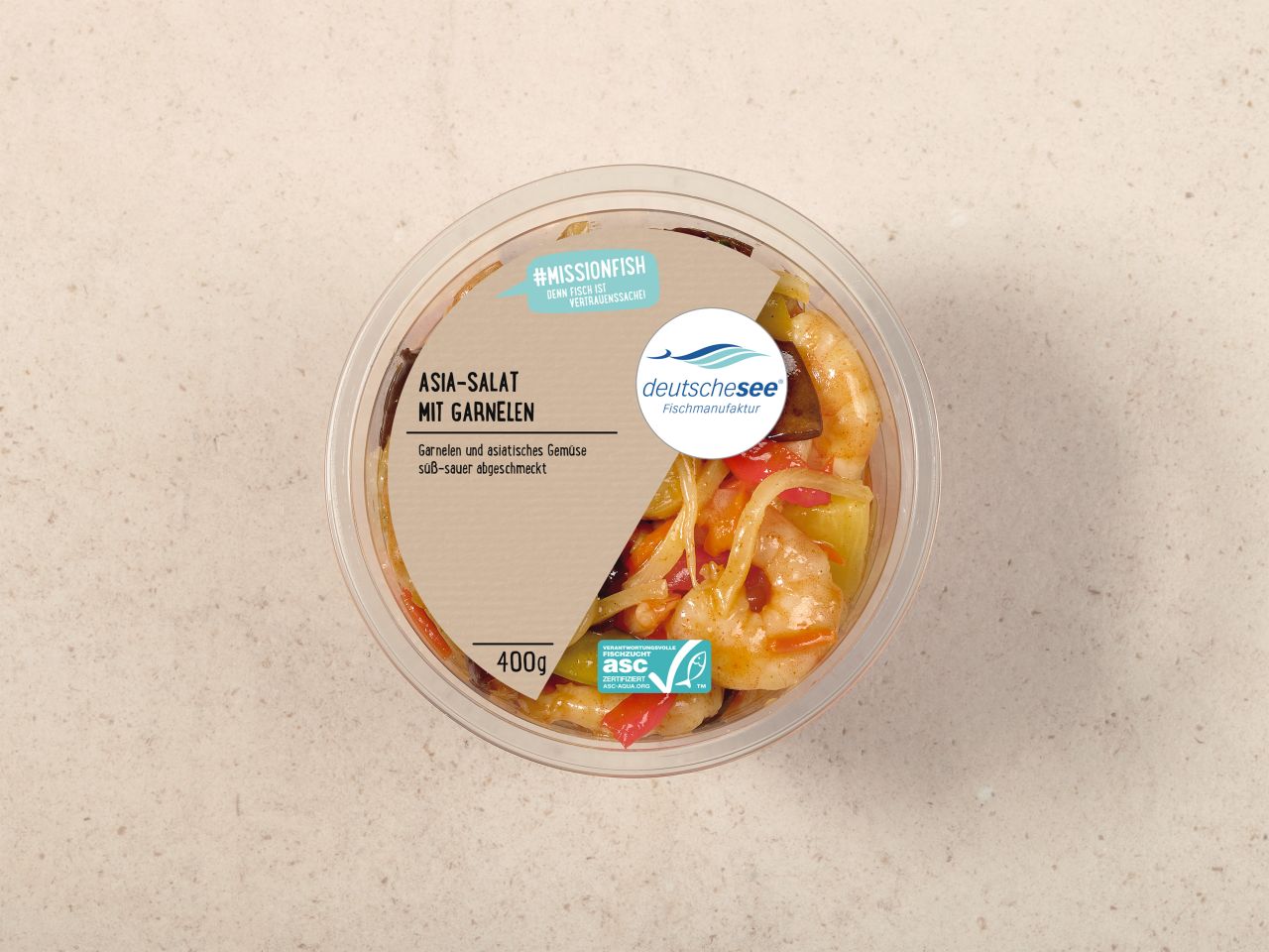 Asia-Salat mit Garnelen · 400g
