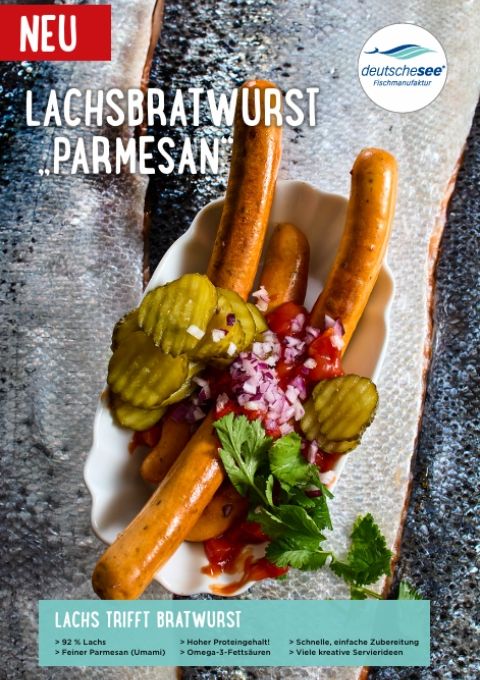Lachsbratwurst