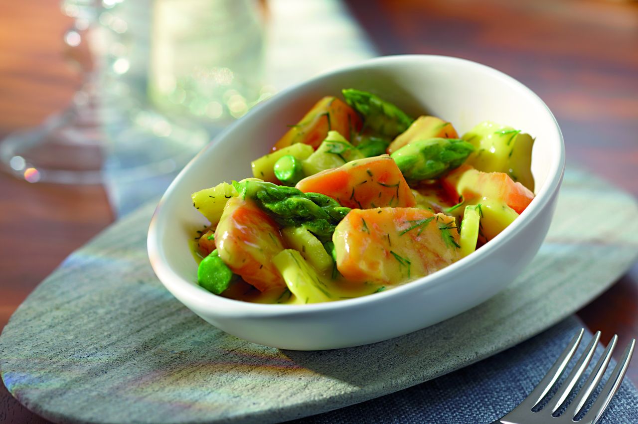 Räucherlachssalat »Gravedvinaigrette«  · 400g Räucherlachssalat »Gravedvinaigrette«  · 400g