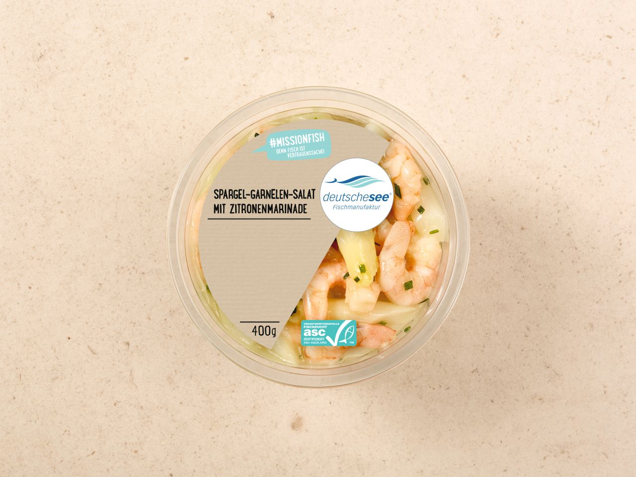 Spargel-Garnelen-Salat mit Zitronenmarinade · 400g