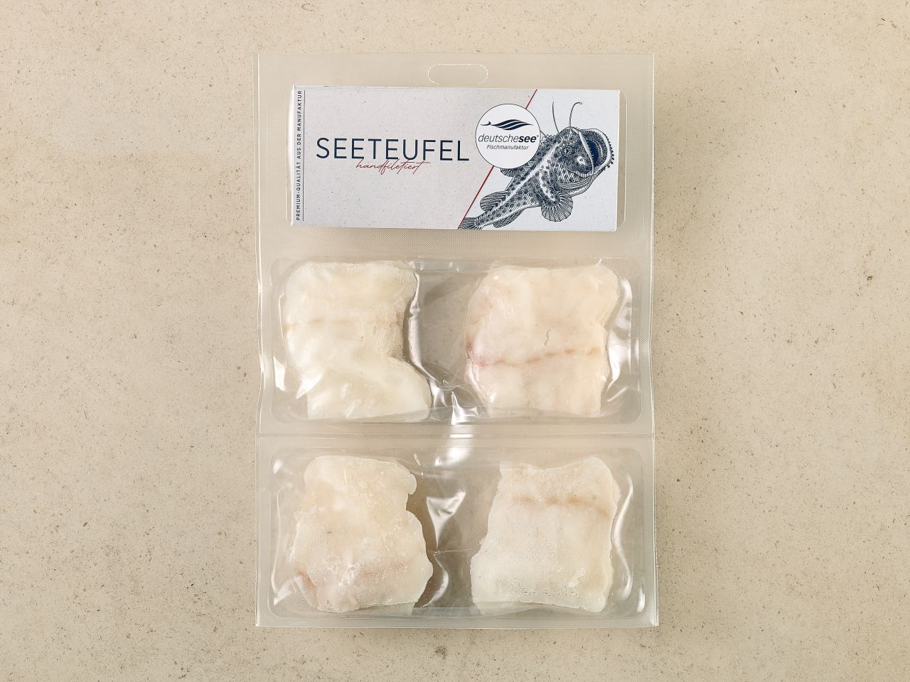 Seeteufel · Handfiletierte Portionen · TK Seeteufel · Handfiletierte Portionen · TK