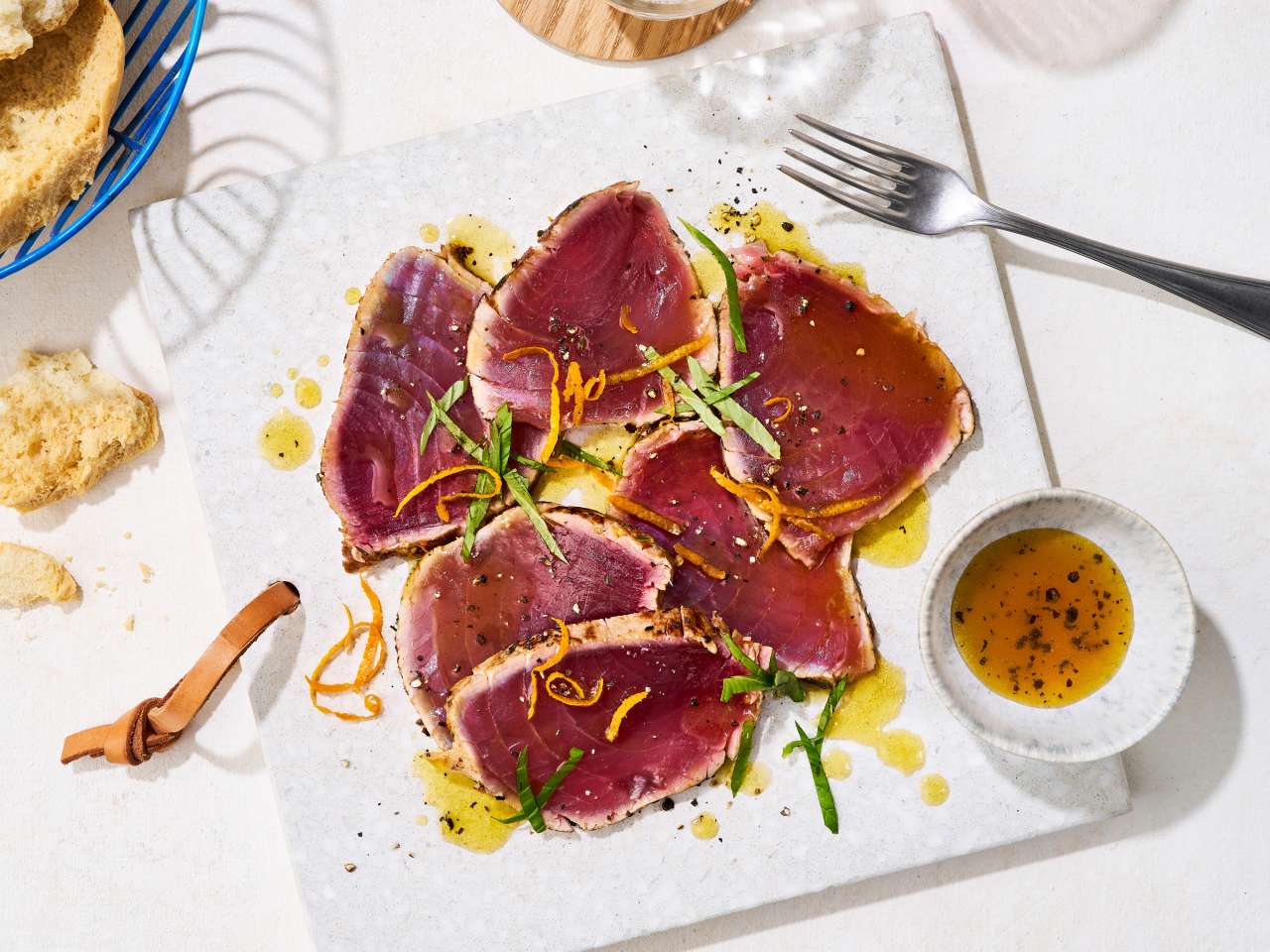 Carpaccio vom Thunfisch mit Orange