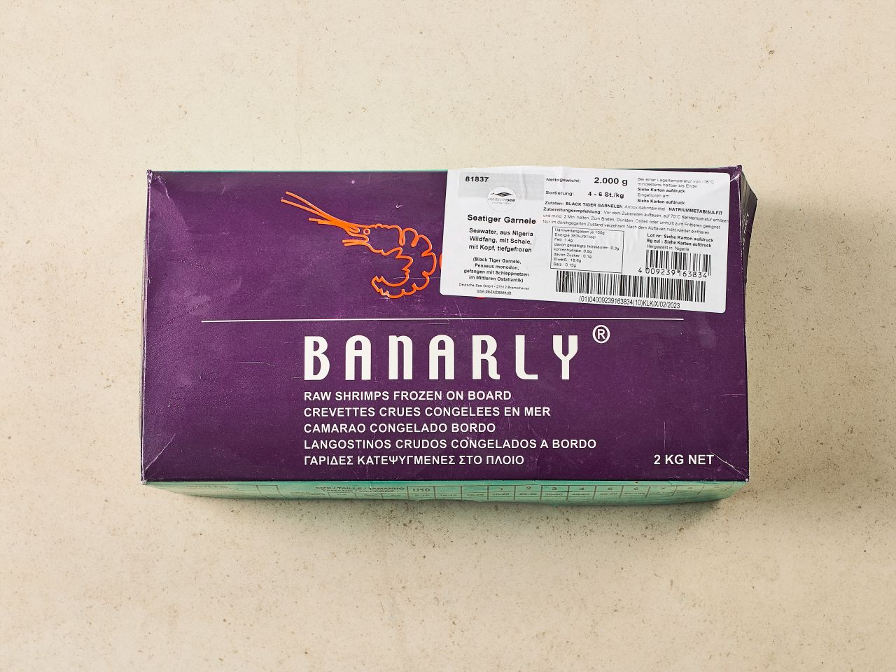 Sea Tiger Garnelen · 8-12 Stück · 2kg