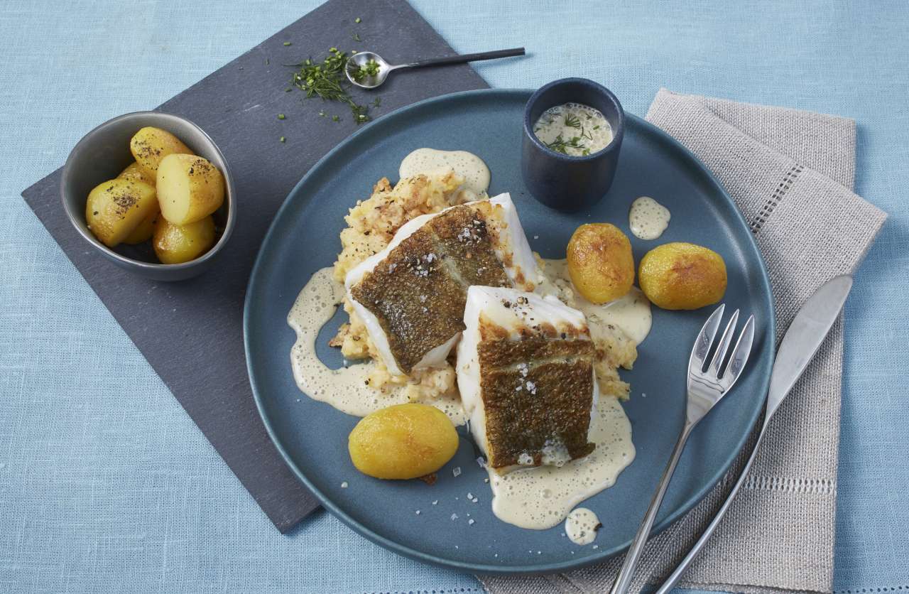 Rezept: Skrei auf Steckrübenstampf Rezept: Skrei auf Steckrübenstampf