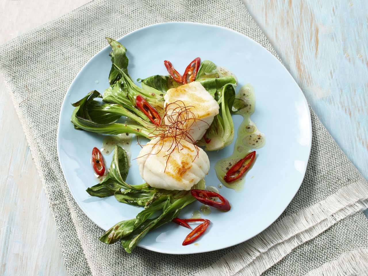 Rezept: Seeteufel auf Pak Choi Rezept: Seeteufel auf Pak Choi