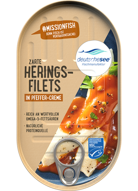 Heringsfilet in Pfeffer-Creme