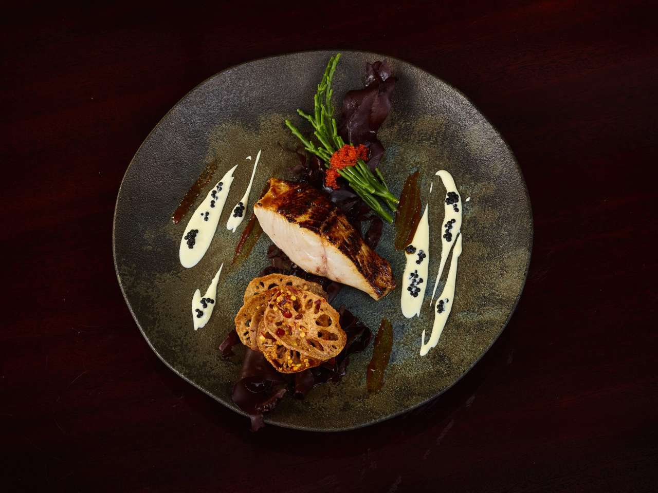 Kohlenfisch in Miso-Marinade