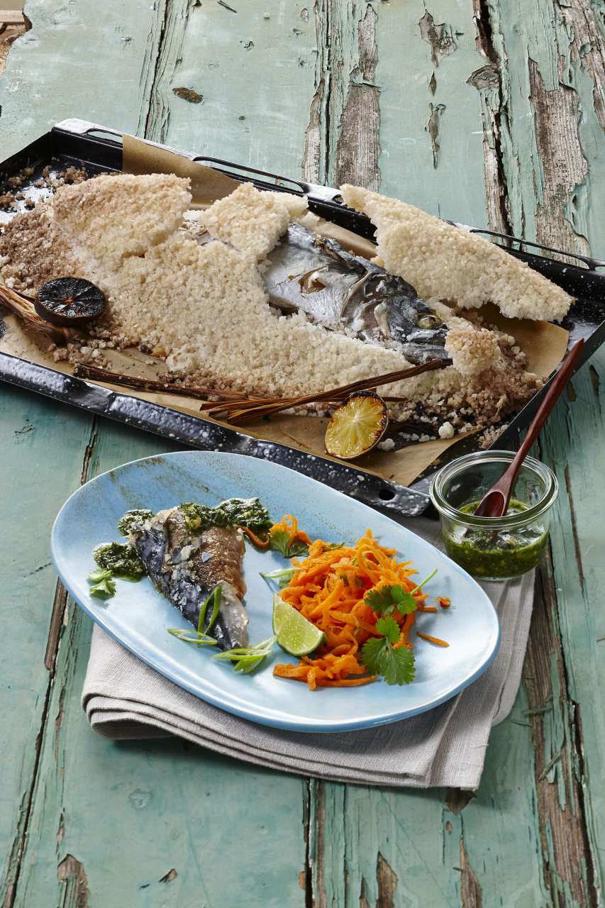 Rezept: Makrele in Salzkruste „Thai-Style“