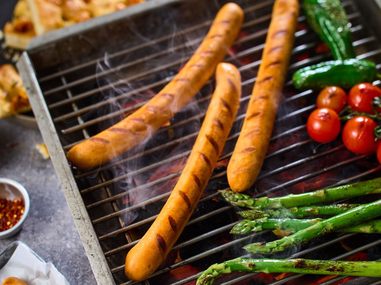 Lachsbratwurst »Parmesan« · High Protein