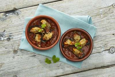 Pikante Miesmuscheln in Tomatensauce
