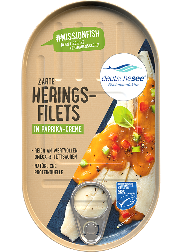 Heringsfilet in Paprika-Creme