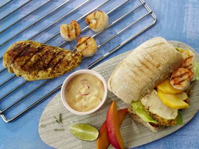 Fischburger „Surf & Turf“