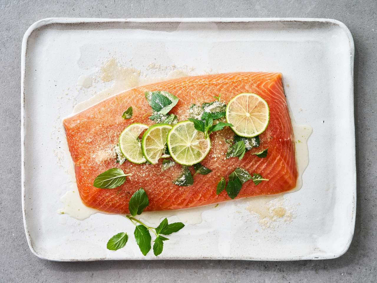 Selbst gebeizter Lachs Mojito-Style