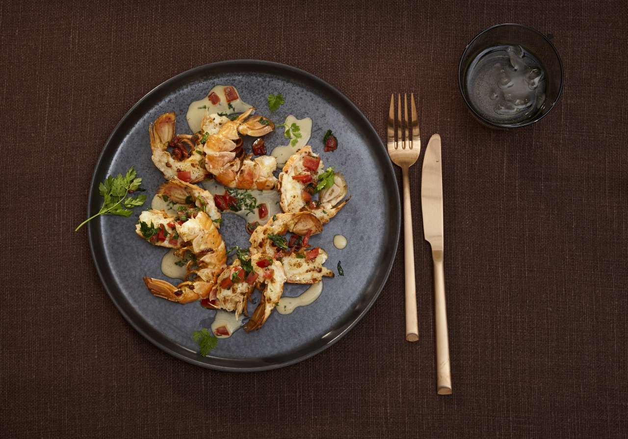 Rezept: Kaisergranat mit Krustentiersauce Rezept: Kaisergranat mit Krustentiersauce