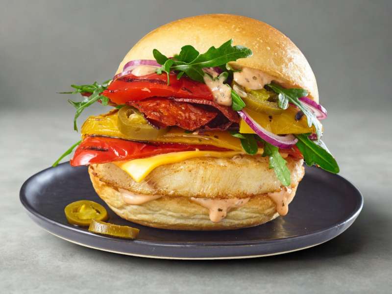 Spicy Spanish Kabeljau-Burger      Spicy Spanish Kabeljau-Burger