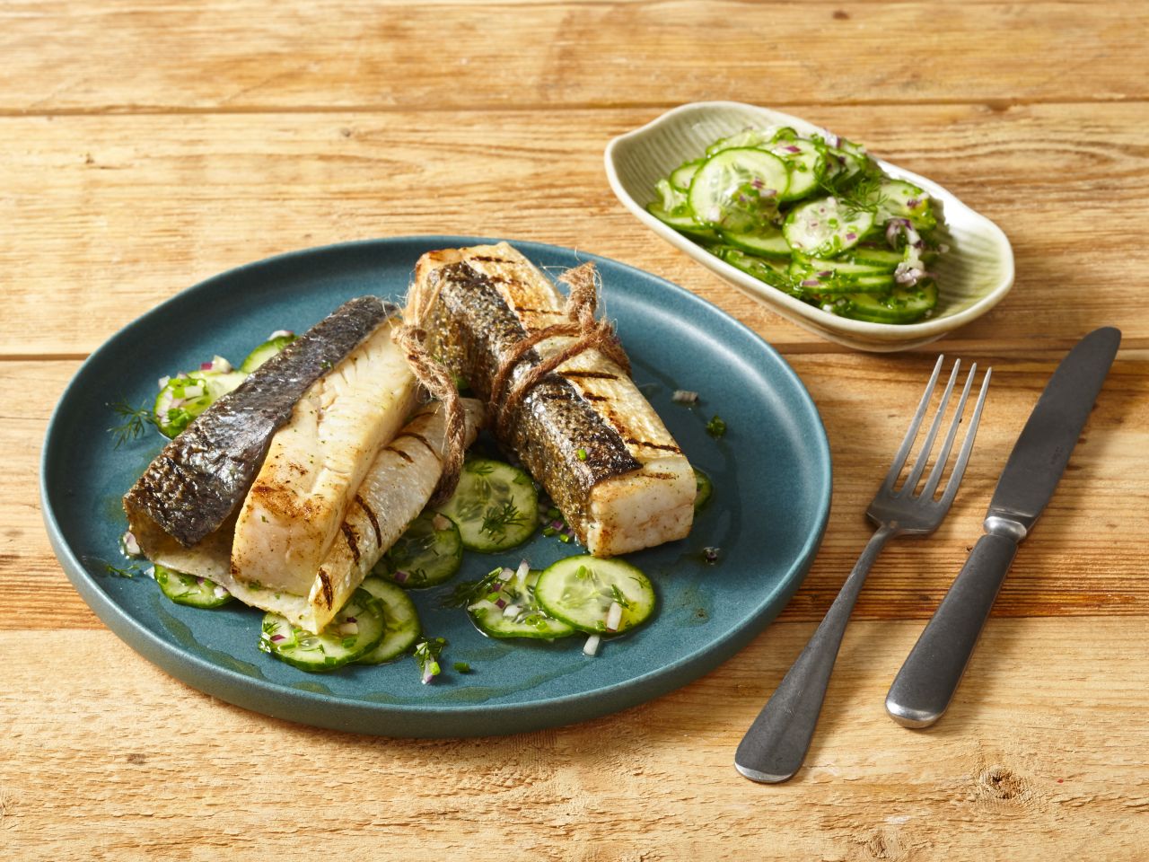 Kabeljau Lemon in Grillhaut